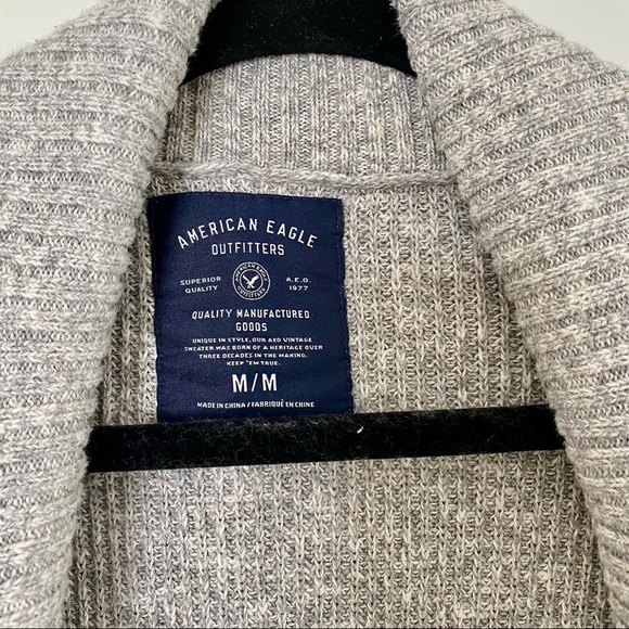 Mens American Eagle Shawl Cardigan Sweater - Picture 3 of 3